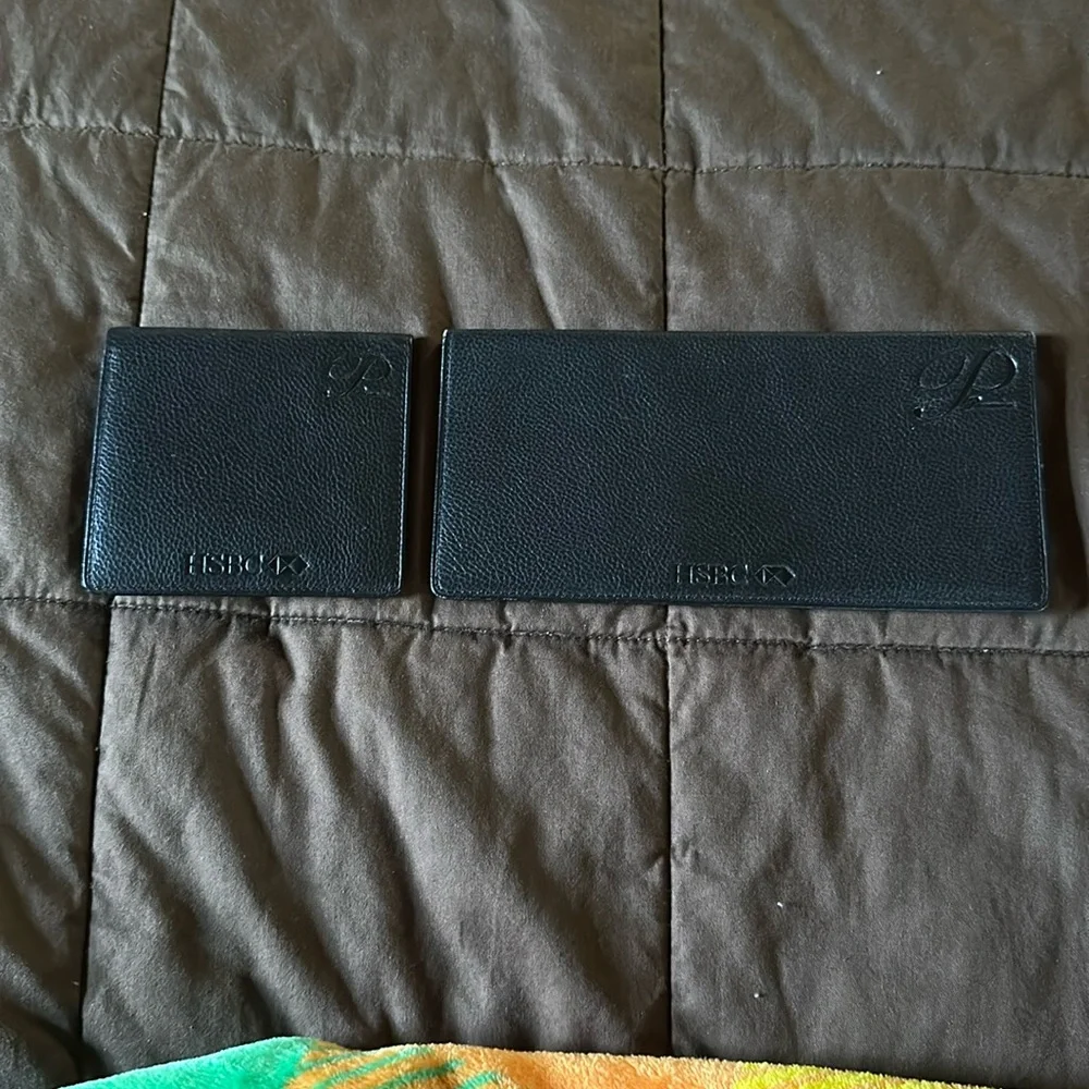 HSBC Premier Banking Leather Wallet & Checkbook Cover